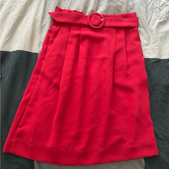Preppy Red Skirt with belt - Picture 1 of 2